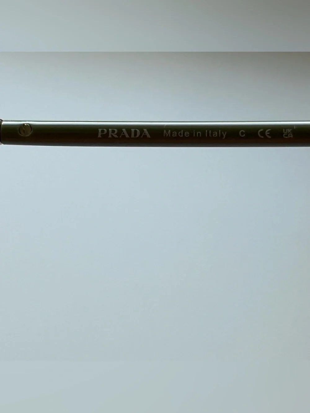 Prada Metal Eyeglass Frames Only 54 19 140 Gold Color Full Rim Green Arms